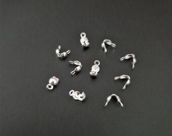 925 Sterling Silver Calottes - 20pcs -4mm