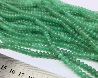 Rondelle Green Aventurine 6mm x 4mm Gemstone Strand