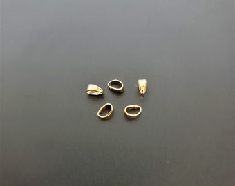 10 x 5mm Tarnish Resistant Gold Plated Pendant Bail