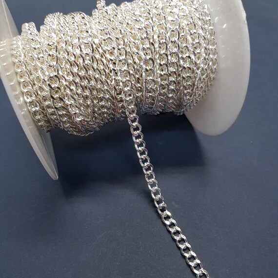 Tarnished Rope 1 x Metre of 5mm Tarnish Resistant Silver Electroplated Rope Chain # ...