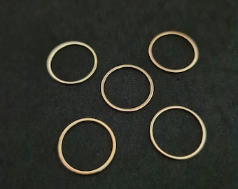 1 pair x 20mm Tarnish Resistant Gold Plated Solid O Rings