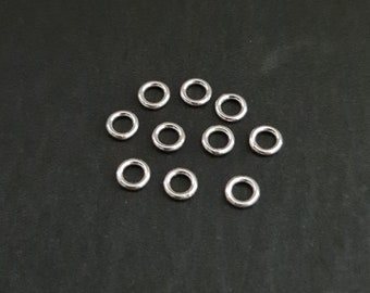 10pc x 5mm 925 Sterling Silver Solid Rings