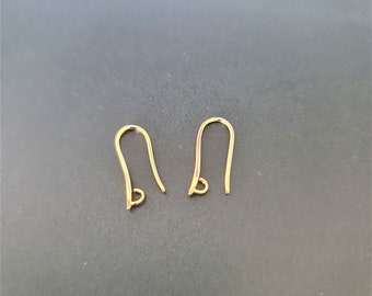 3 pair x 20mm Tarnish Resistant Gold Plated French Earring Hooks