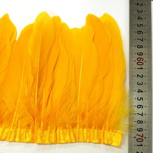 Goose Feather Trim Gold 1 metre #1060