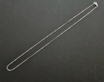 1 x 50cm Tarnish Resistant Silver Plated 1mm Satellite Necklace