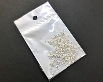 3 grams of Tarnish Resistant Silver Plated 2mm Crimps