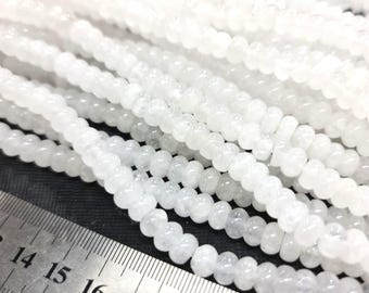 Clear Quartz 8x5mm Rondelle Natural Gemstone Bead Strand