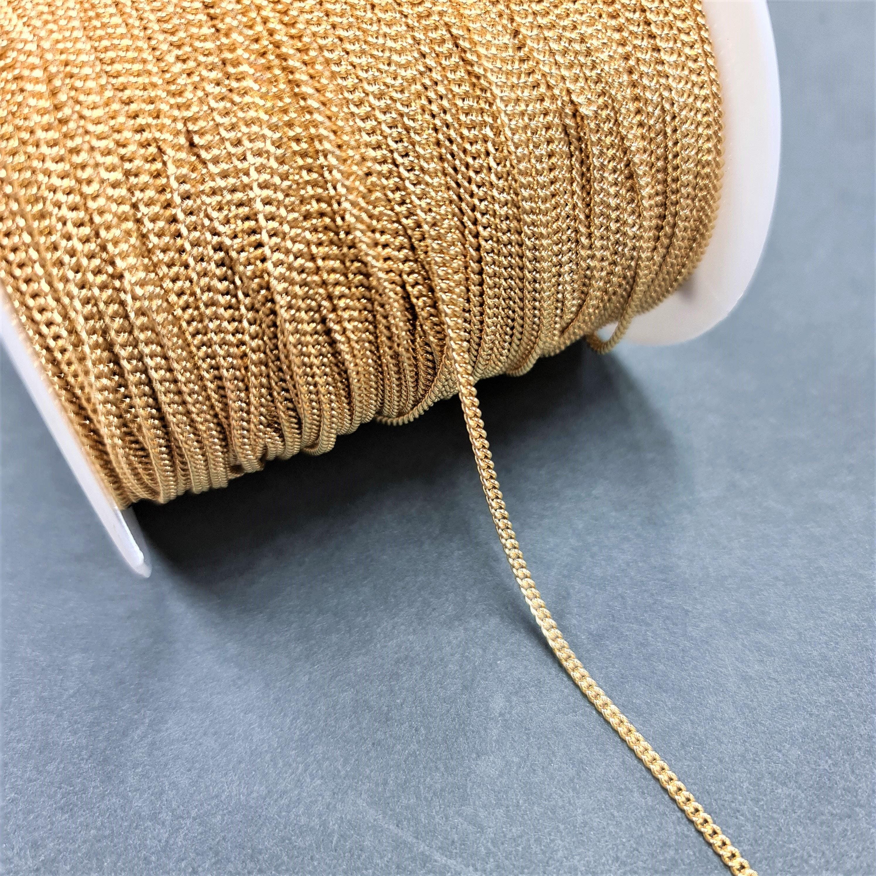 Curb Chain 2mm 1 Metre Gold Plated Tarnish Resistant #CTL011