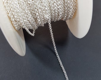 1 x Metre 2.0mm Tarnish Resistant Silver Plated Belcher Chain #L220007