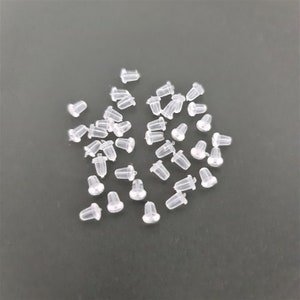 30pcs X Rubber Silicone Earring Backs 