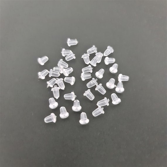 30pcs X Rubber Silicone Earring Backs 