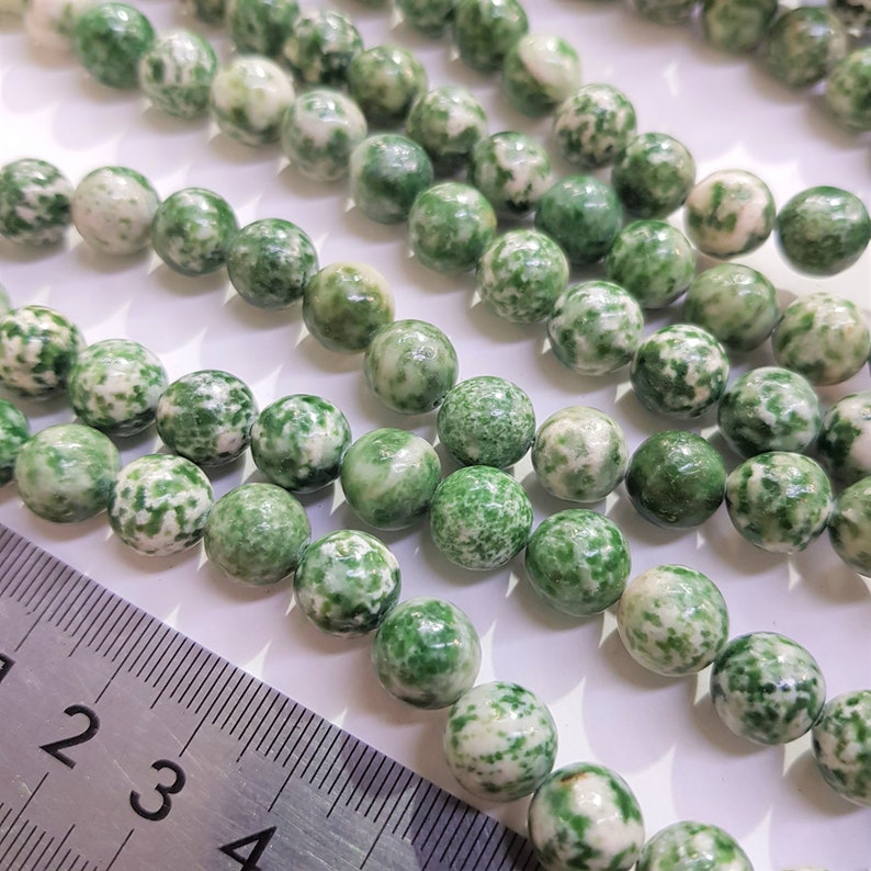 Green Spot Jasper 10mm Stone Strand Etsy Australia