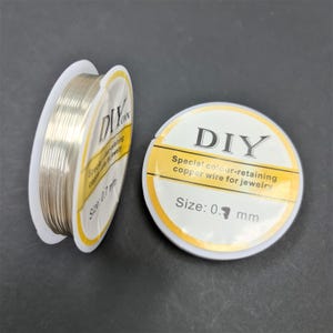 3.5m Roll of 21 Gauge Tarnish Resistant Silver Plated Artistic Wire #7