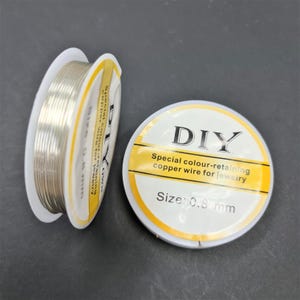 2.5m Roll of 20 Gauge Tarnish Resistant Silver Plated Artistic Wire #8