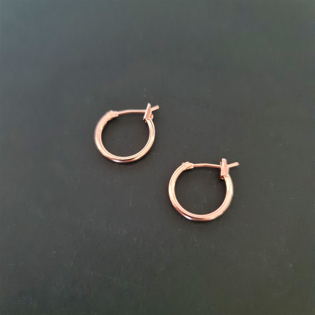 1 X Pair 14mm Clip Hinge Rose Gold Plated Tarnish Resistant Etsy