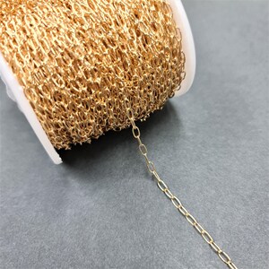 Cable Chain 5mm 1 Metre Gold Plated Tarnish Resistant #CTL009