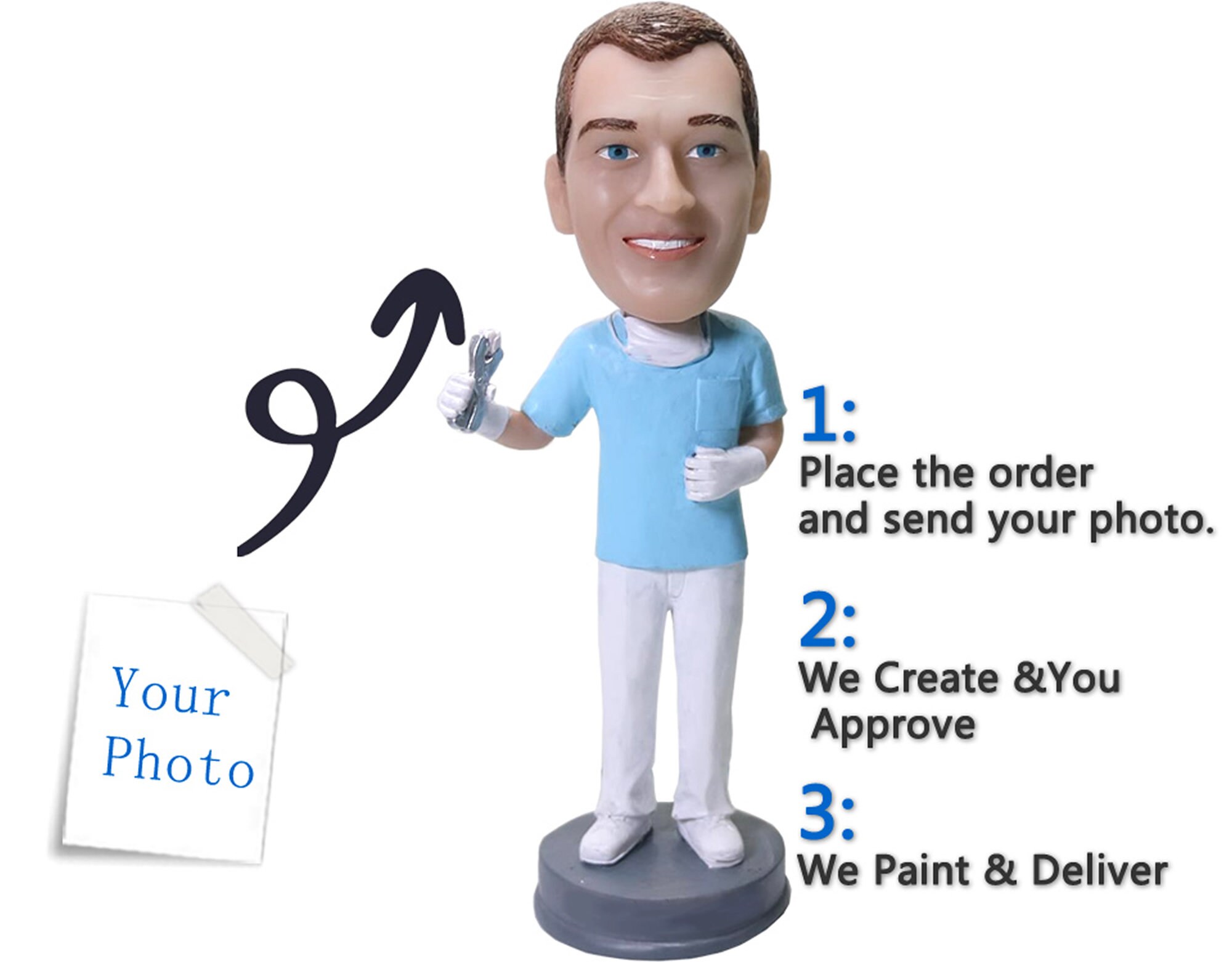 Custom Dentist Bobblehead gift / custom 