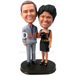 Custom Couples Bobbleheads, custom wedding bobbleheads, custom wedding cake topper bobbleheads image 1