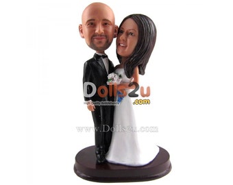 Custom Wedding Bobbleheads Anniversary Gift, custom wedding bobbleheads, custom wedding cake toppers