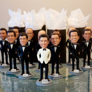 groomsmen gifts, groomsmen bobbleheads, groomsmen gift, personalized Groomsmen bobbleheads, Custom groomsmen bobbleheads image 1