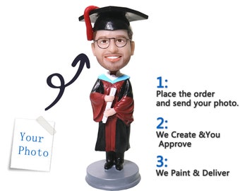 Personalized Graduation Bobblehead from Your Photo / graduation gifts, graduation bobbleheads, custom graduation gift