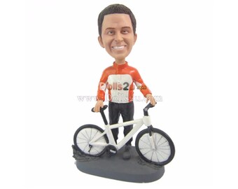 Custom Male Biker Bobblehead, Custom Bobbleheads gift, custom bobbleheads