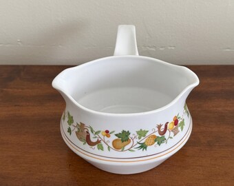 Vintage Noritake Progression China Homecoming Pattern Double Spout Gravy Boat