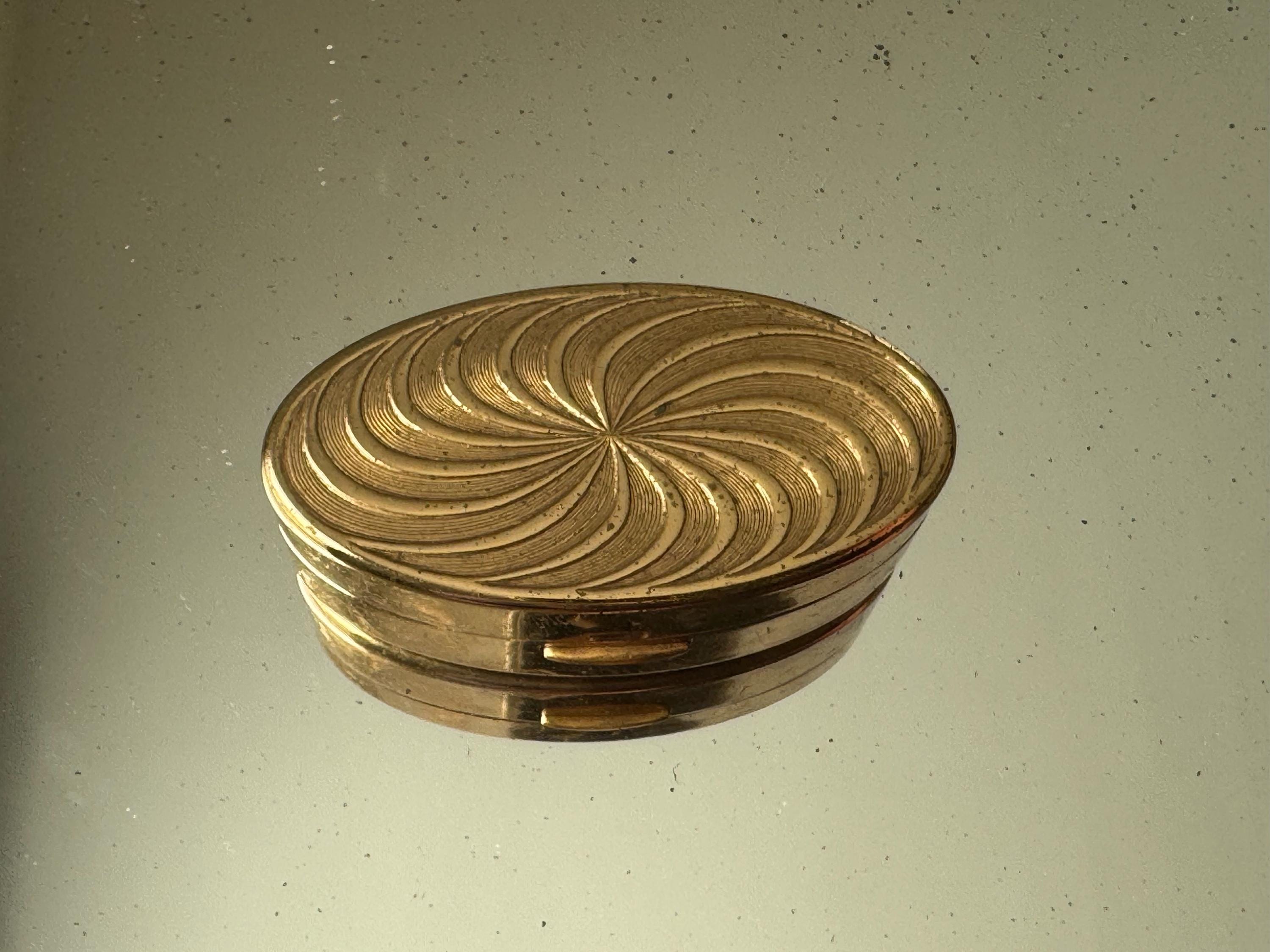 Vintage Max Factor 1950s Lipstick Holder with Mirror | Mid Century Gold Tone Metal Lipstick Holder | Max Factor Lipstick Case