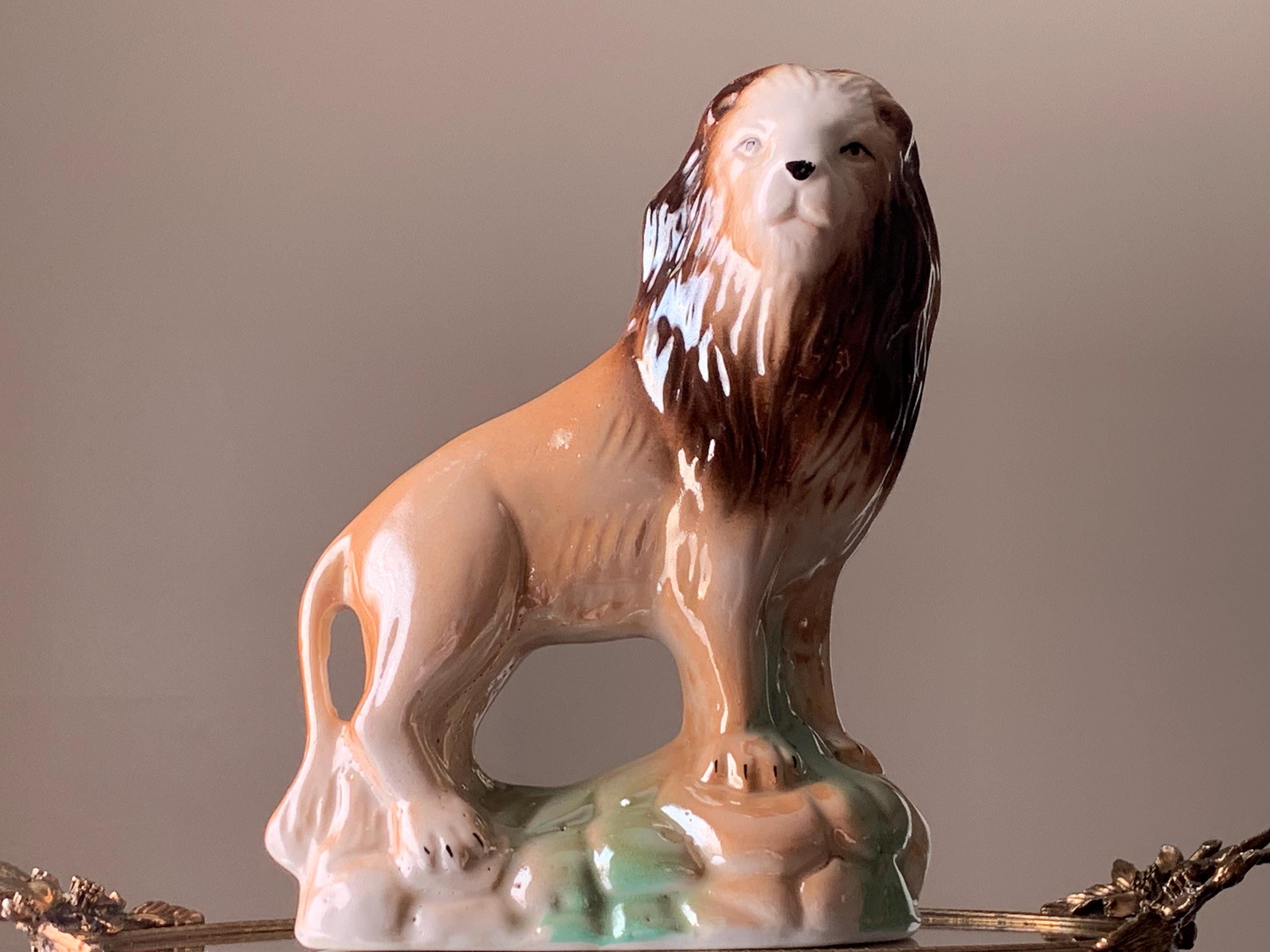 Ceramic Lion Figurine - Etsy Ceramic Lion Figurine - Etsy