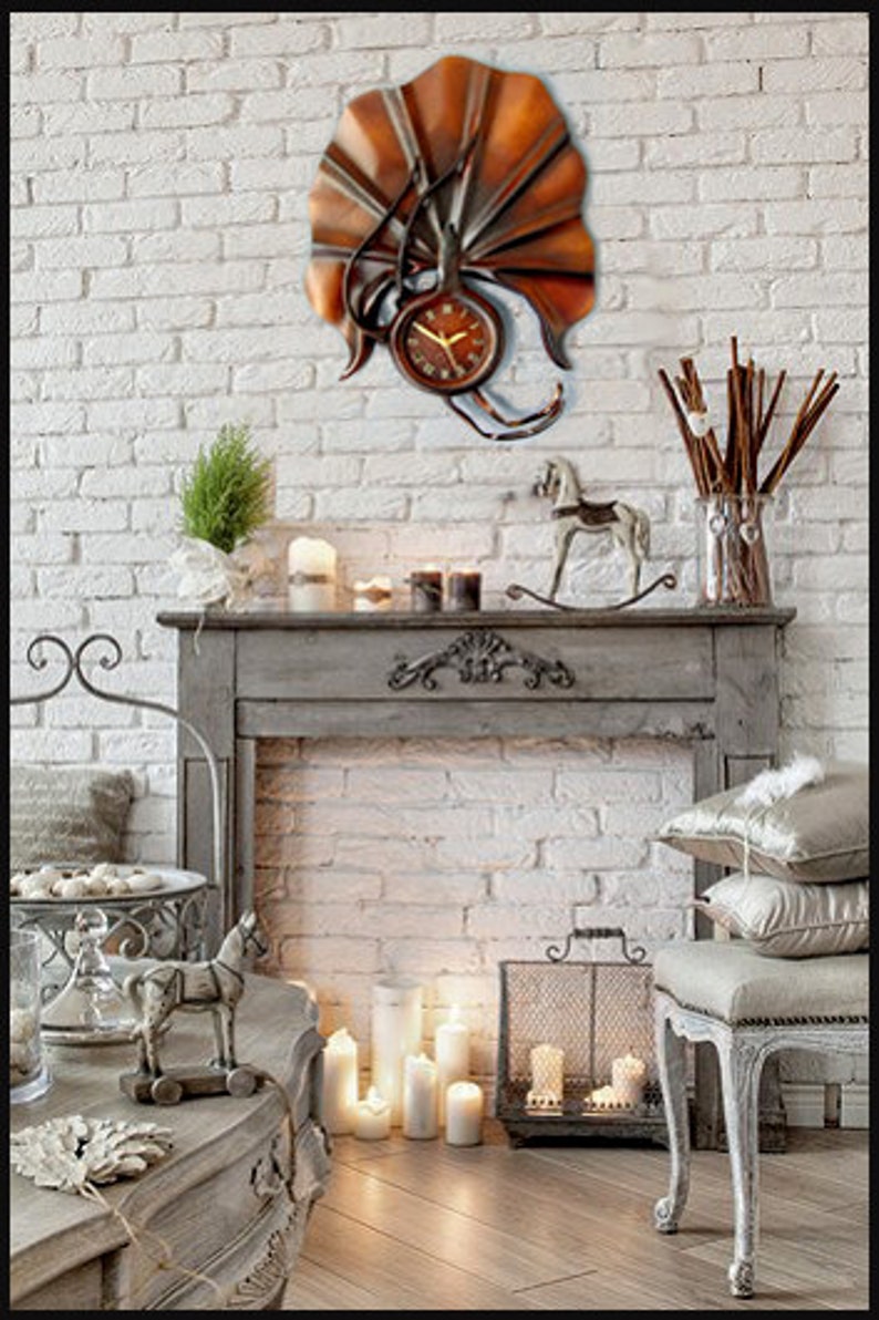 Large Handmade Wall Clock made from leather RRP AUD 149 Etsy