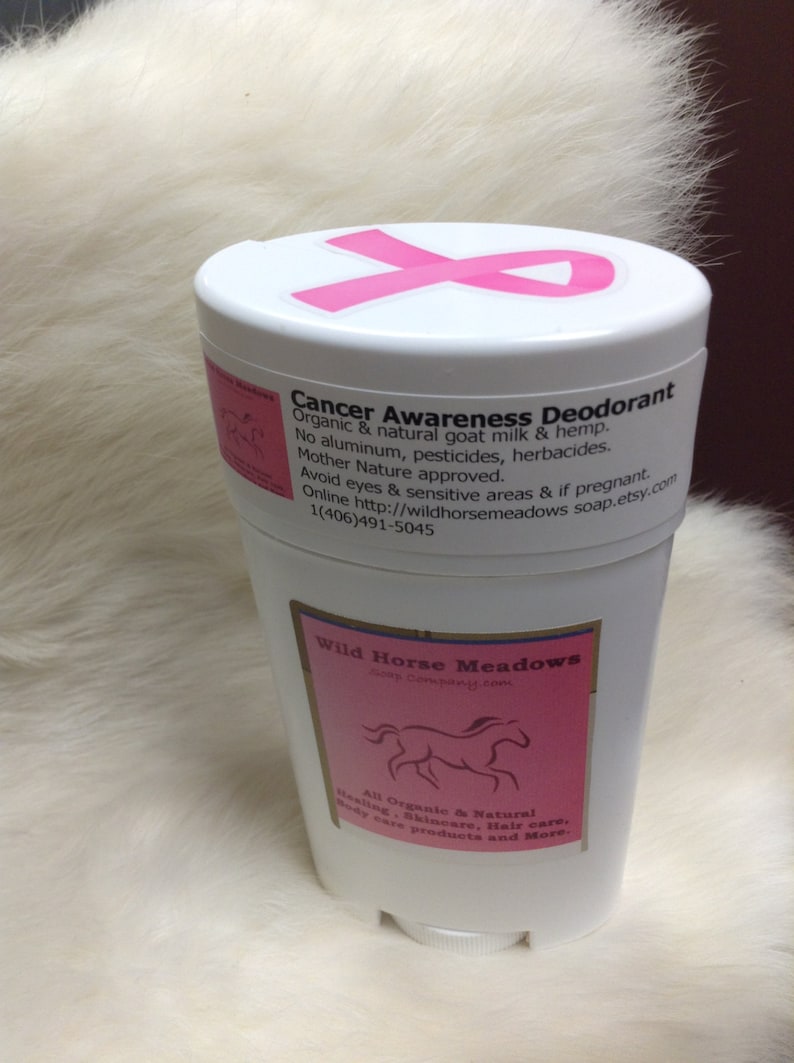 Cancer Awareness Organic Deodorant goat milk & Hemp Etsy