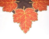 Ladies Chiffon Hankie, Unique Autumn Leaf Motif