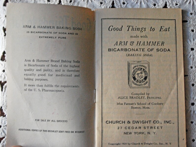 Arm & Hammer Recipe Booklet Good Things to Eat 83rd Edition Etsy