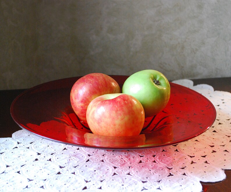 Steuben Selenium Red Centerpiece Bowl Low Bowl Mold Blown Etsy