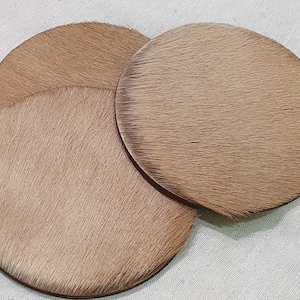 Springbok hide coasters SOLD INDIVIDUALLY