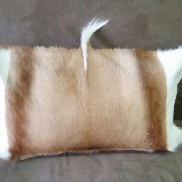 Supersoft SPRINGBOK hide skin pelt bolster cushion pillow cover