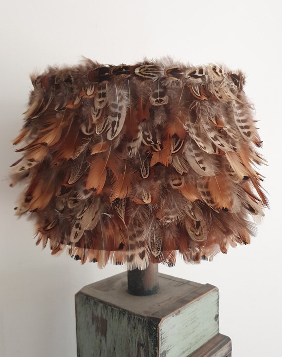 fluffy white lampshade
