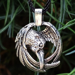 Raven Necklace / Viking Necklace / Raven Totem Necklace / Viking Raven Pendant / New beginning
