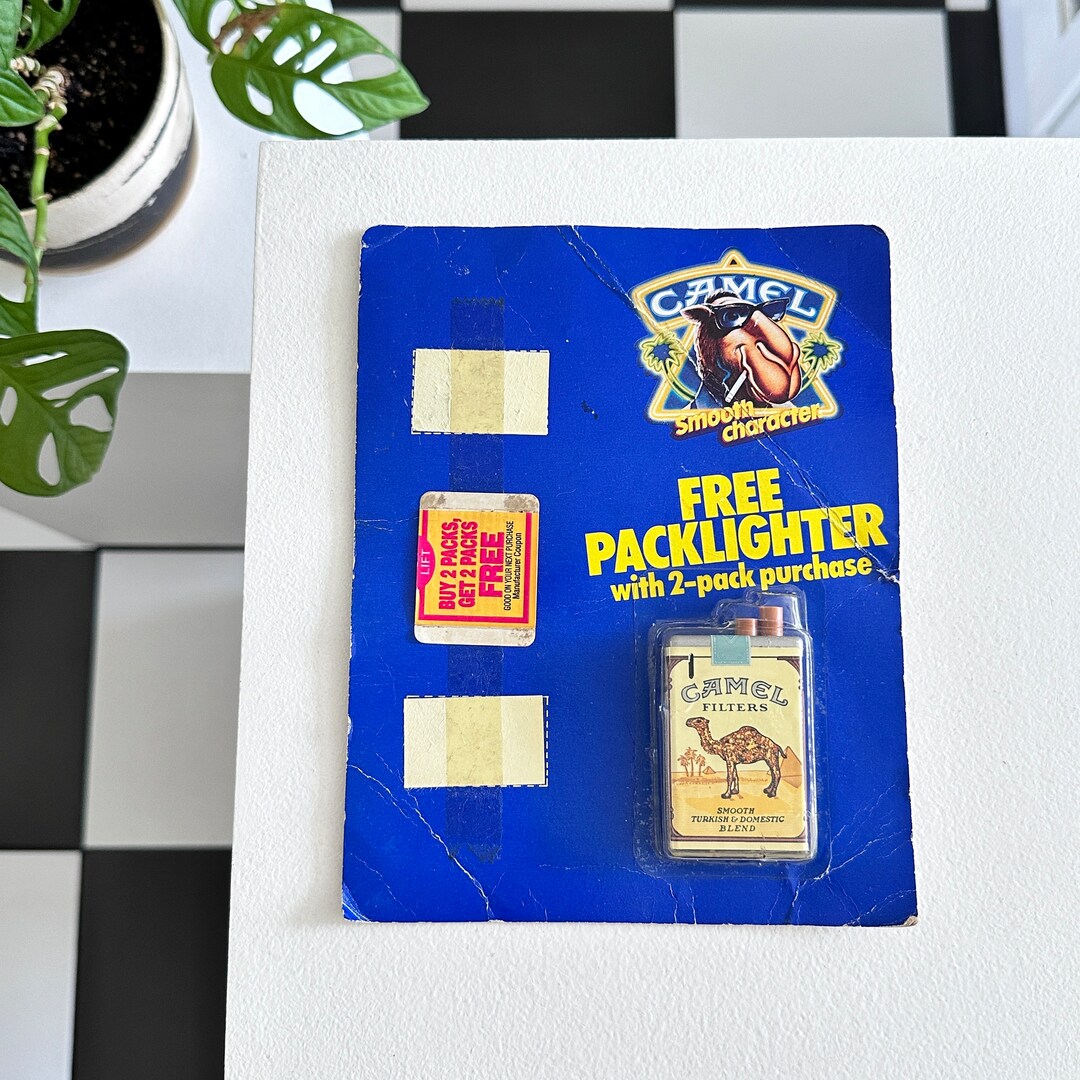 MOC Vintage 1990 Free Camel Packlighter Cigarette Lighter W/ Coupon