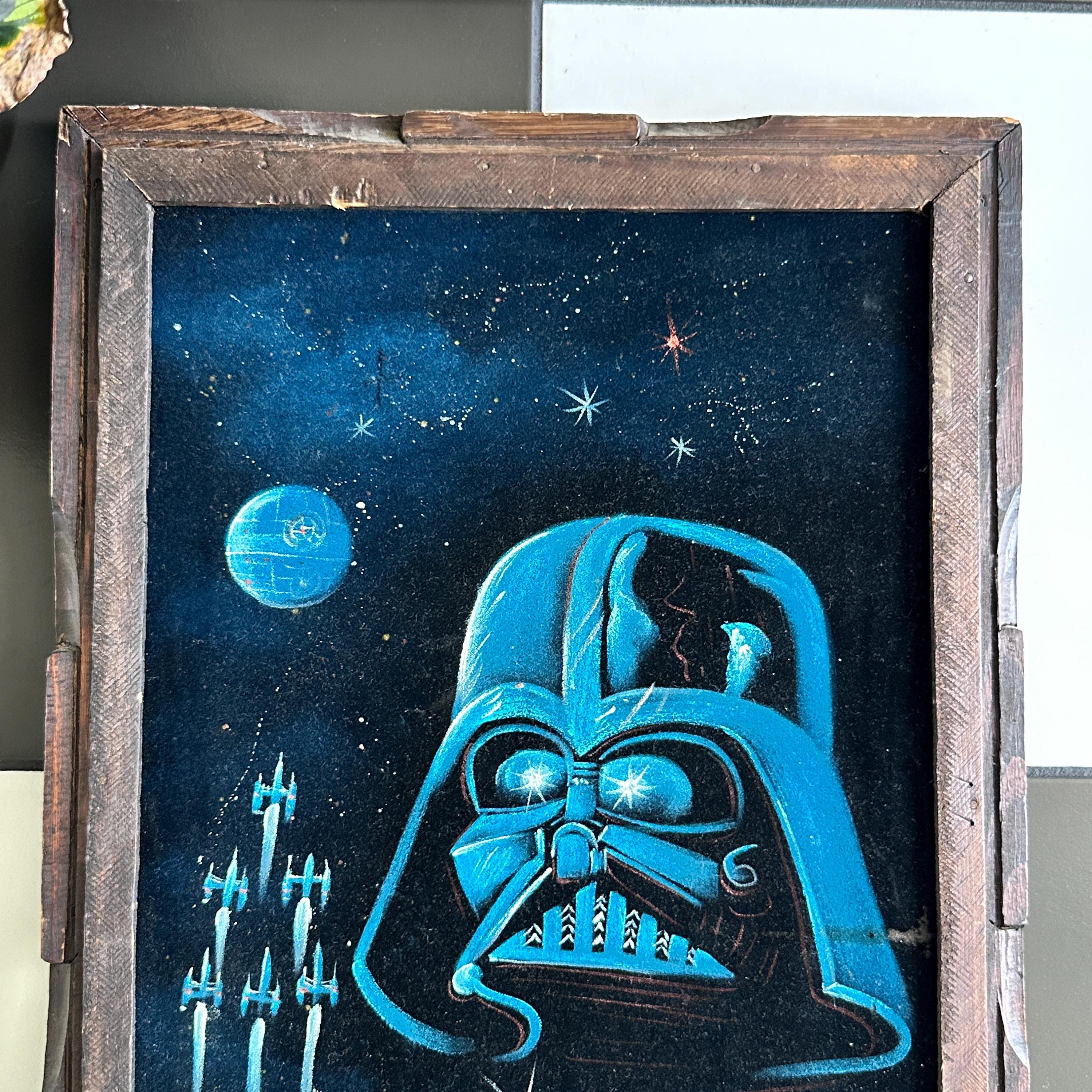 スターウォーズ ダースベイダー 絵画 1977年スターウォーズダースベイダーのオリジナル木炭画 - Etsy 日本