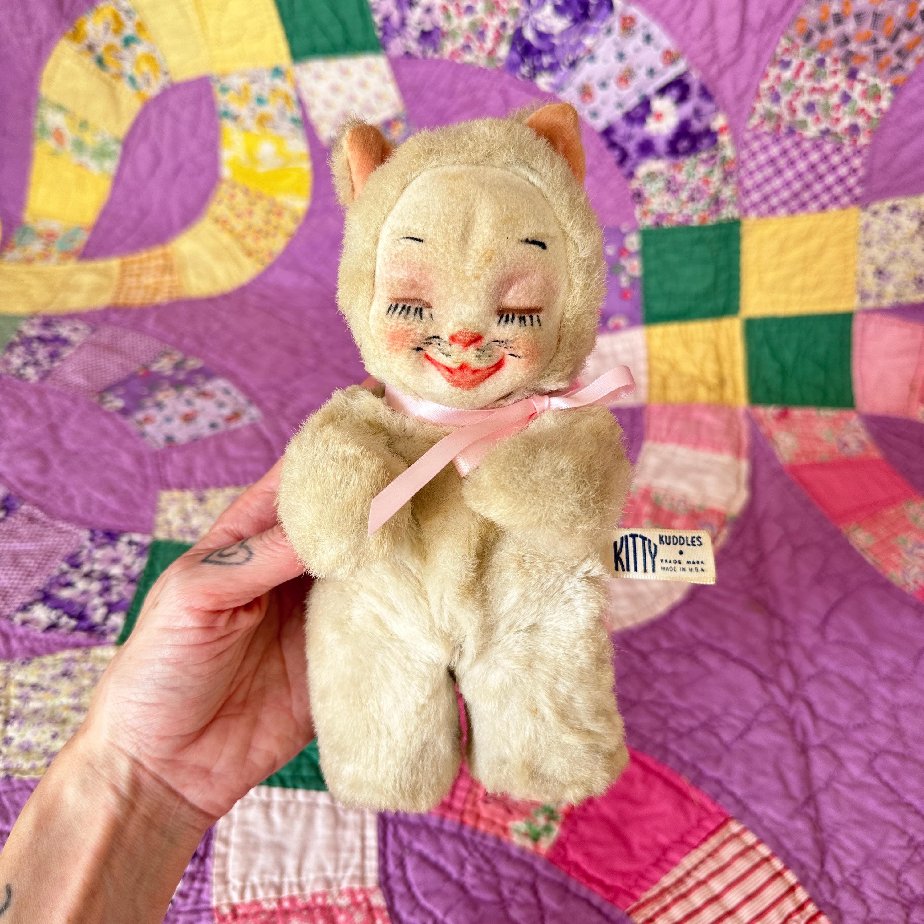 ニッカーポッカー　ねこ　ぬいぐるみ　レトロ Vintage Knickerbocker Cat Plush - Etsy