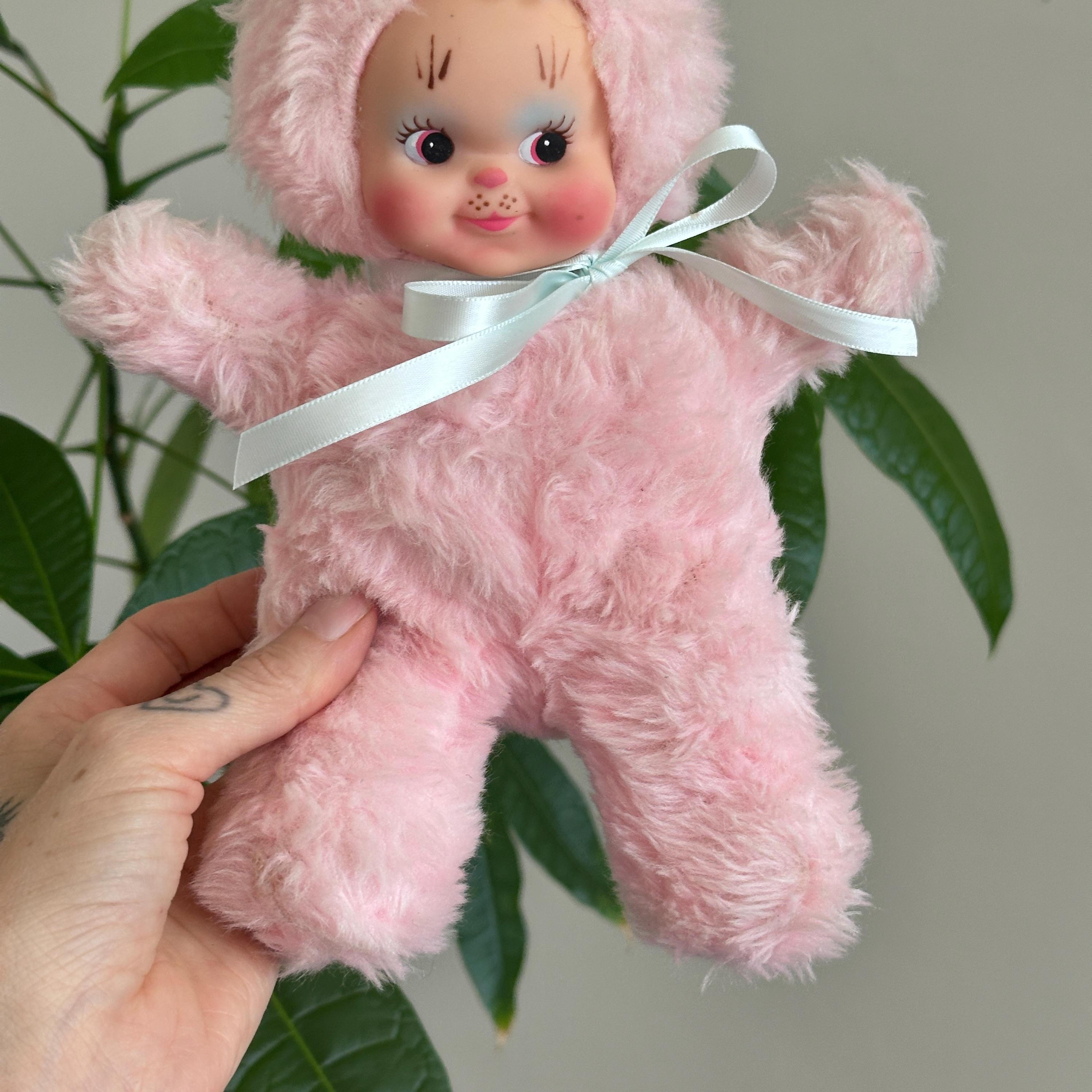ラシュトンピンクバニー Vintage 1950s Rushton Star Creation Pastel Pink Blue Mini Baby