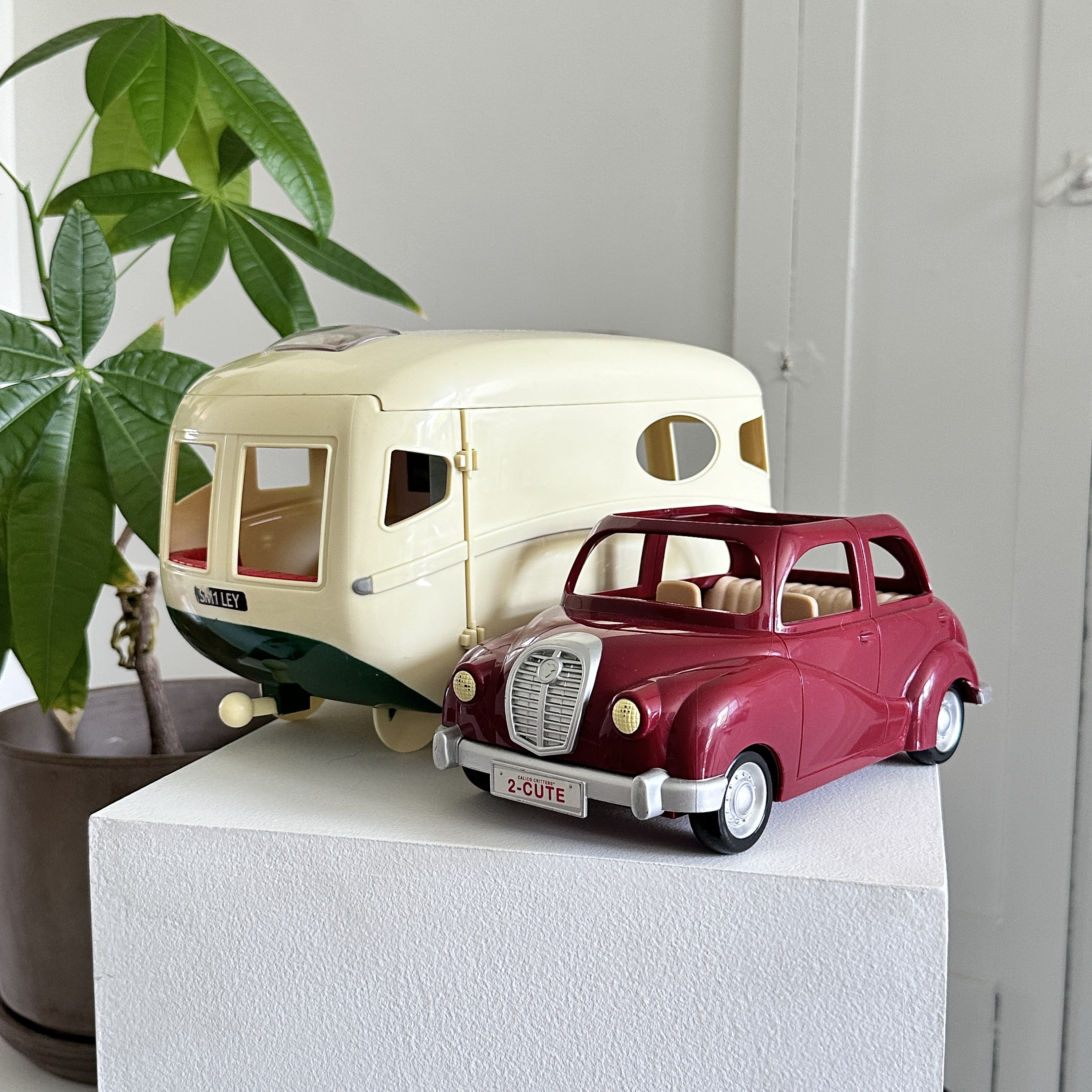 Calico Critters Sylvanian Families Red Cherry Cruiser Car Caravan Camper RV Trailer Play Set Japan Vehicle Toy W Accessories Furniture Etsy