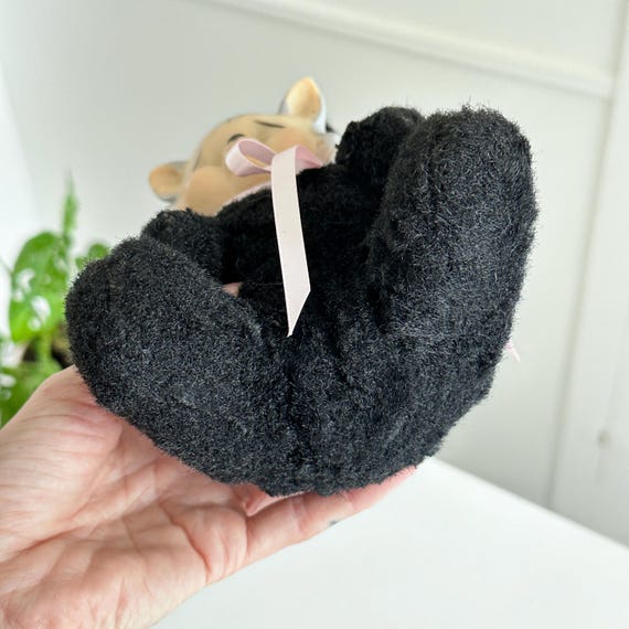 Cutest TINY Baby Vintage 1950s Knickerbocker Black Kitty Cat