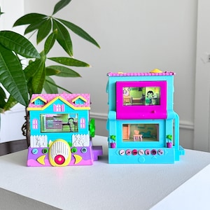 RARE 2x vintage 2006 Pixel Chix Mattel interactive toy teal 2