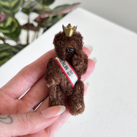 Antique Vintage Schuco Berlin Tut Gut Mohair Mini Teddy Bear