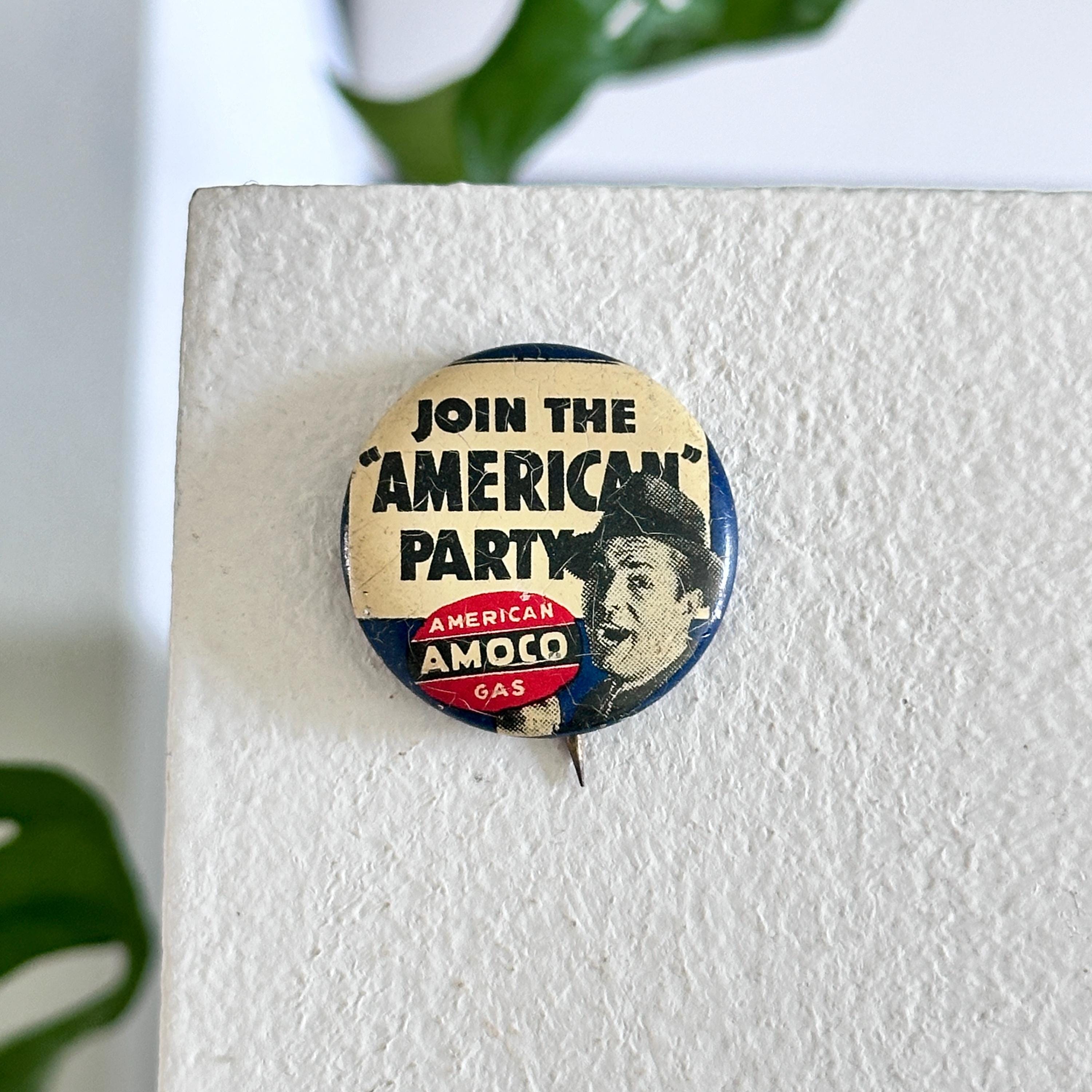 Vintage 1940s WWII American Oil Company AMOCO Original Political
