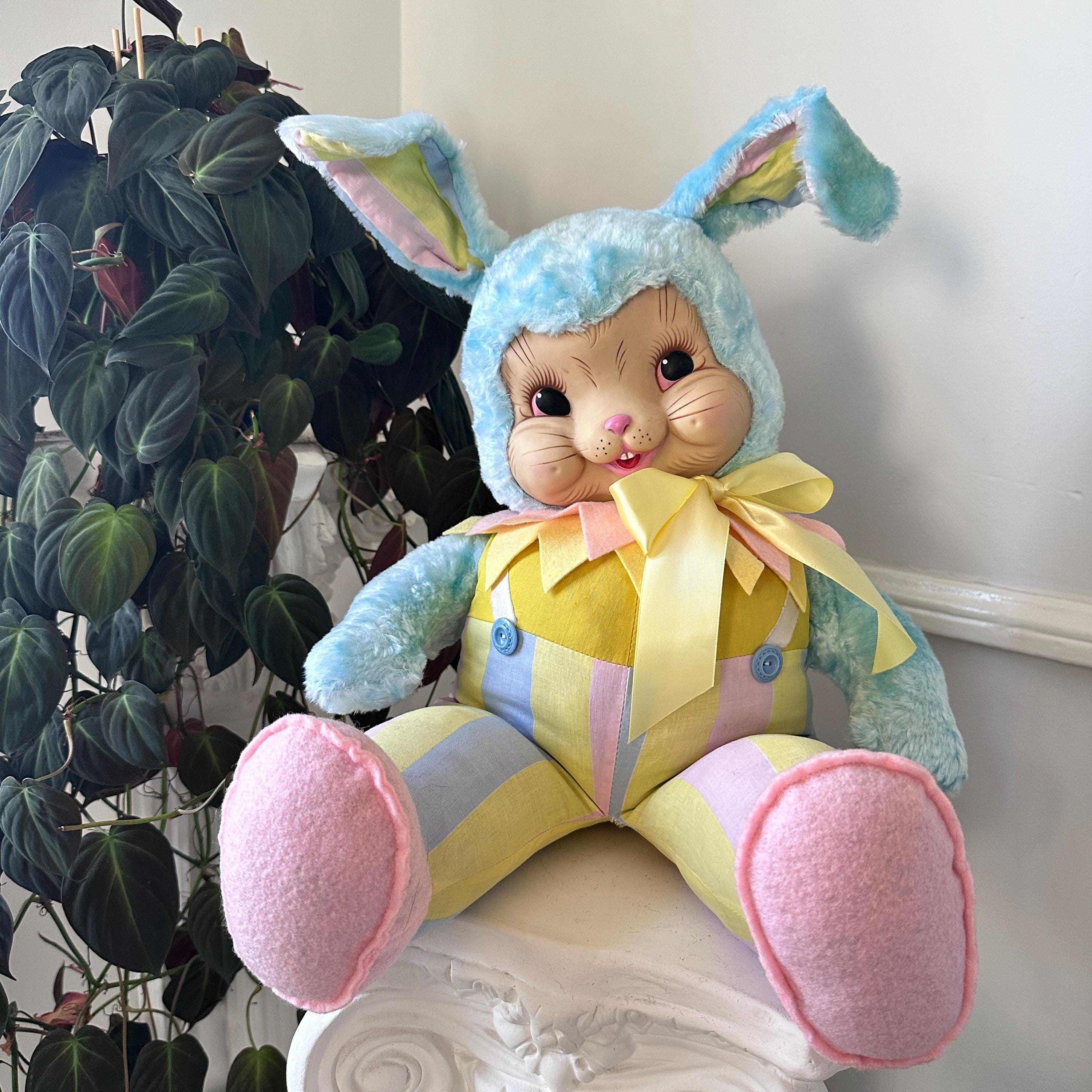 Vintage Face Rubber Bunny - Etsy