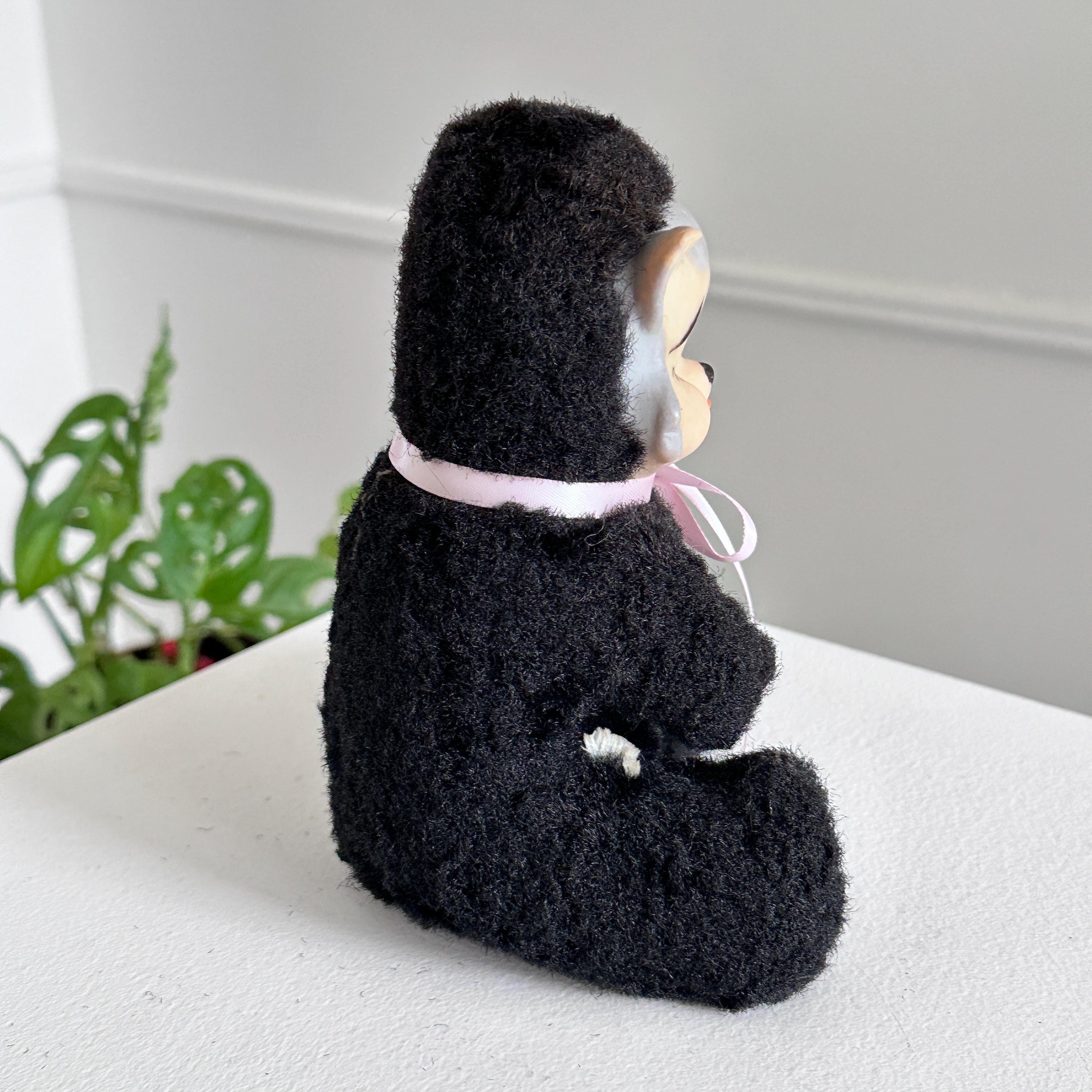 Cutest TINY Baby Vintage 1950s Knickerbocker Black Kitty Cat