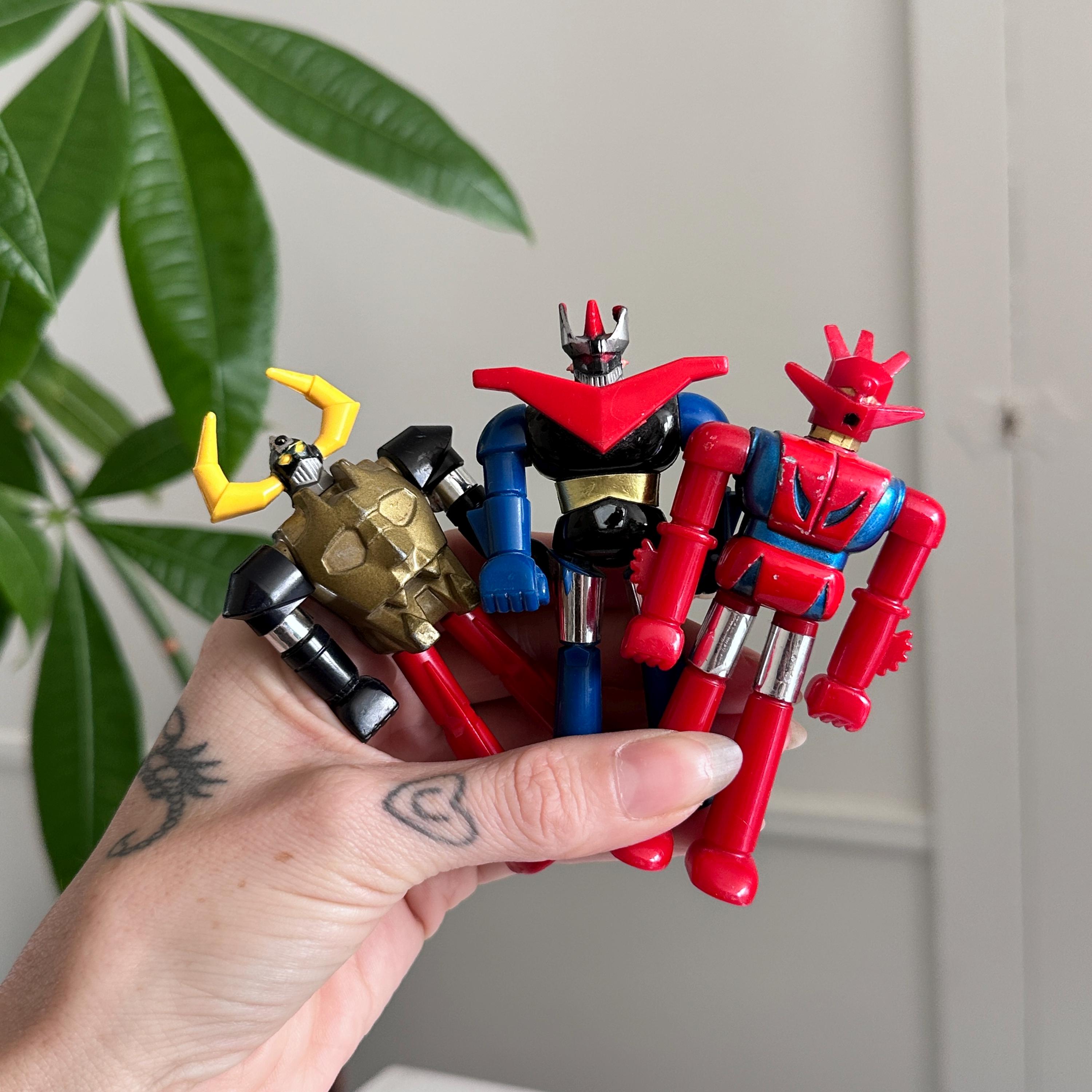 3x Vintage 1979 Shogun Warrior Dragun Great Mazinga Chogokin Die